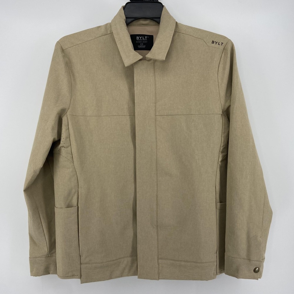 BYLT District Jacket Mens‎ Small Tan District Windbreaker Vent Outdoor Hike